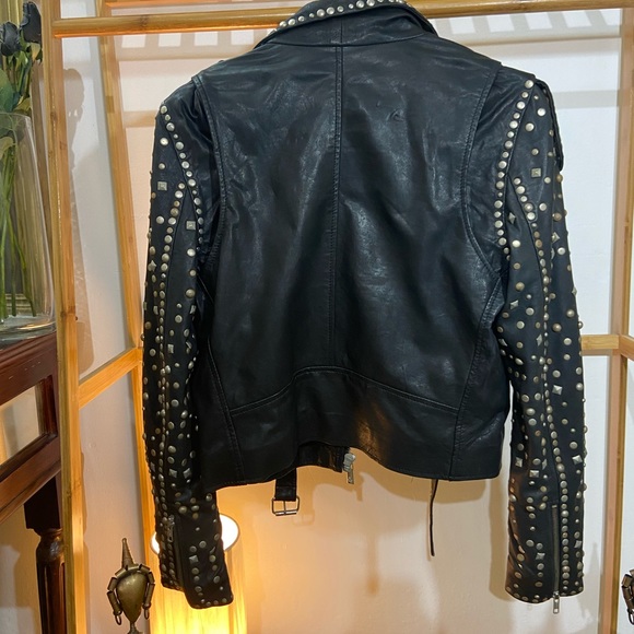 MAISON SCOTCH VINTAGE STUDDED LEATHER JACKET  . Size - M - Picture 7 of 17